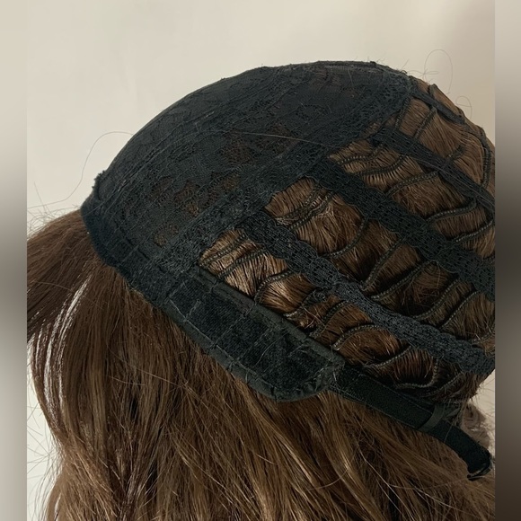 Dark Brown 12” Synthetic Wig with Bangs / “Put On & Go” 🤎 - Picture 7 of 9